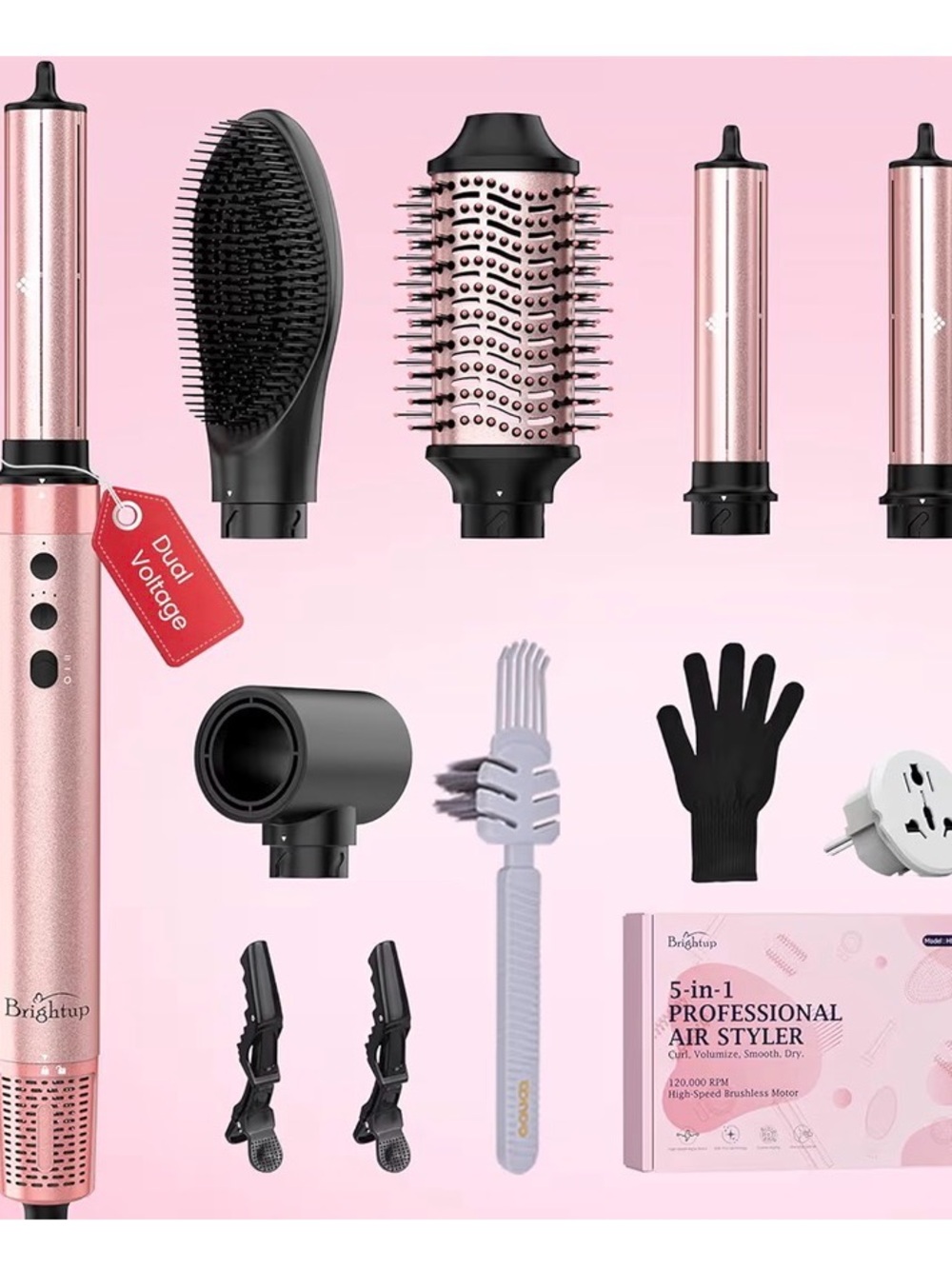 Brightup 5 in 1 Air Styler - Comparable to Dyson Airwrap